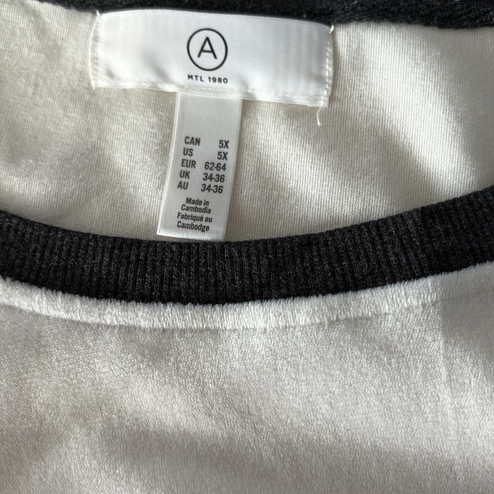 31. Black and Pink Colorblock Sweater size 5X. - Picture 3 of 3